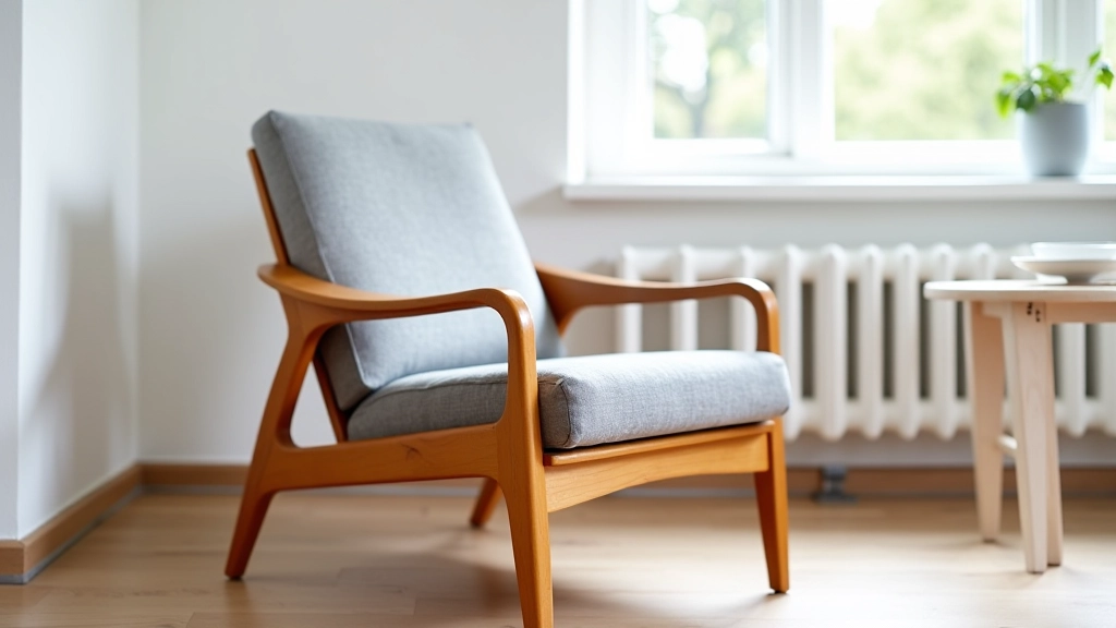 Refinished Soviet armchair with upholstery and wood restoration