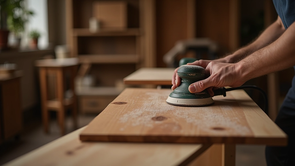 Expert furniture restoration workshop showing detailed restoration work on vintage pieces